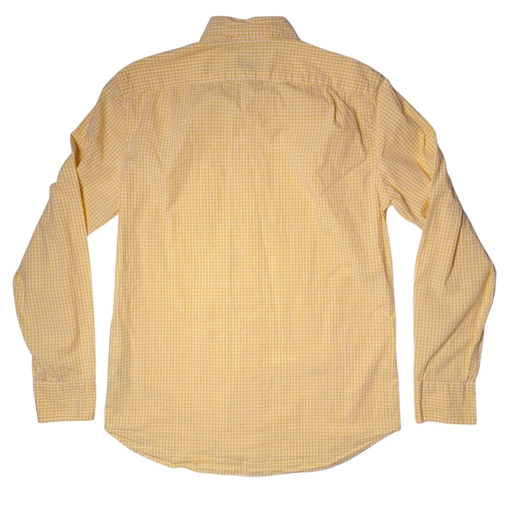 J. Crew Yellow Gingham Long Sleeve Button-Down Shirt S